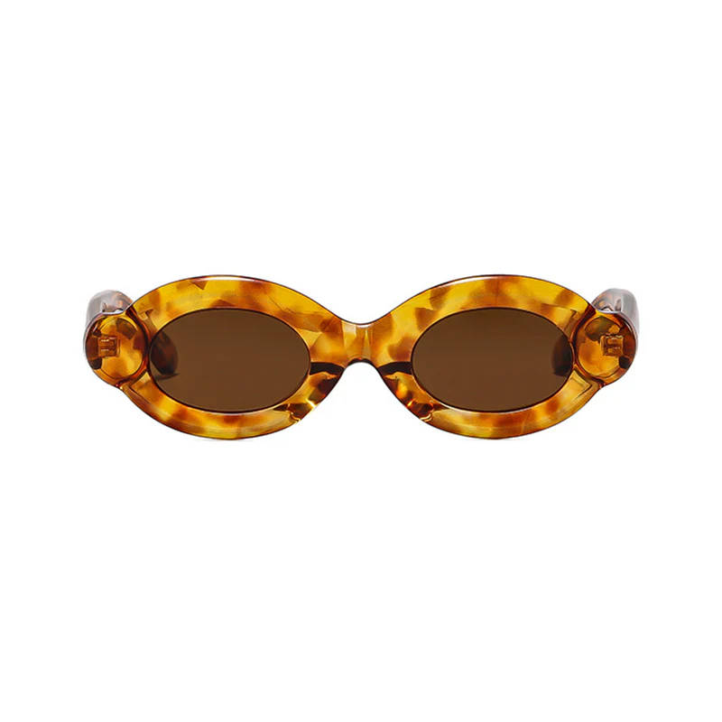 Retro Oval Thick-Frame Sunglasses VK2370 - Image 10