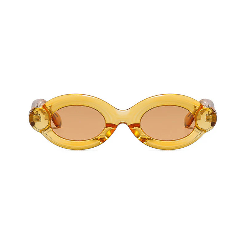 Retro Oval Thick-Frame Sunglasses VK2370 - Image 12