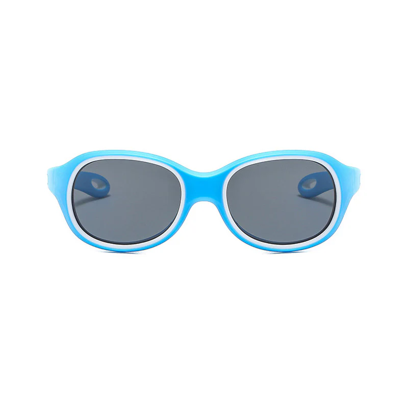 Kids Round Silicone Sunglasses with Flexible Frame VK2379 - Image 5