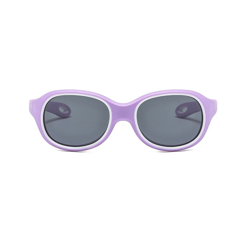 Kids Round Silicone Sunglasses with Flexible Frame VK2379 - Image 7