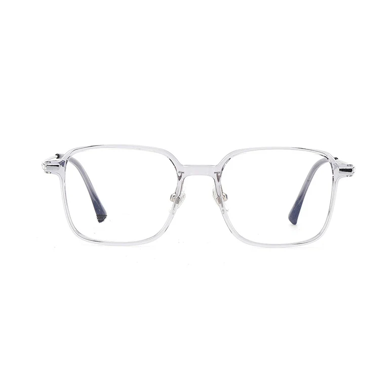 TR Square Eyeglasses with Slim Metal Temples VK2382 - Image 3