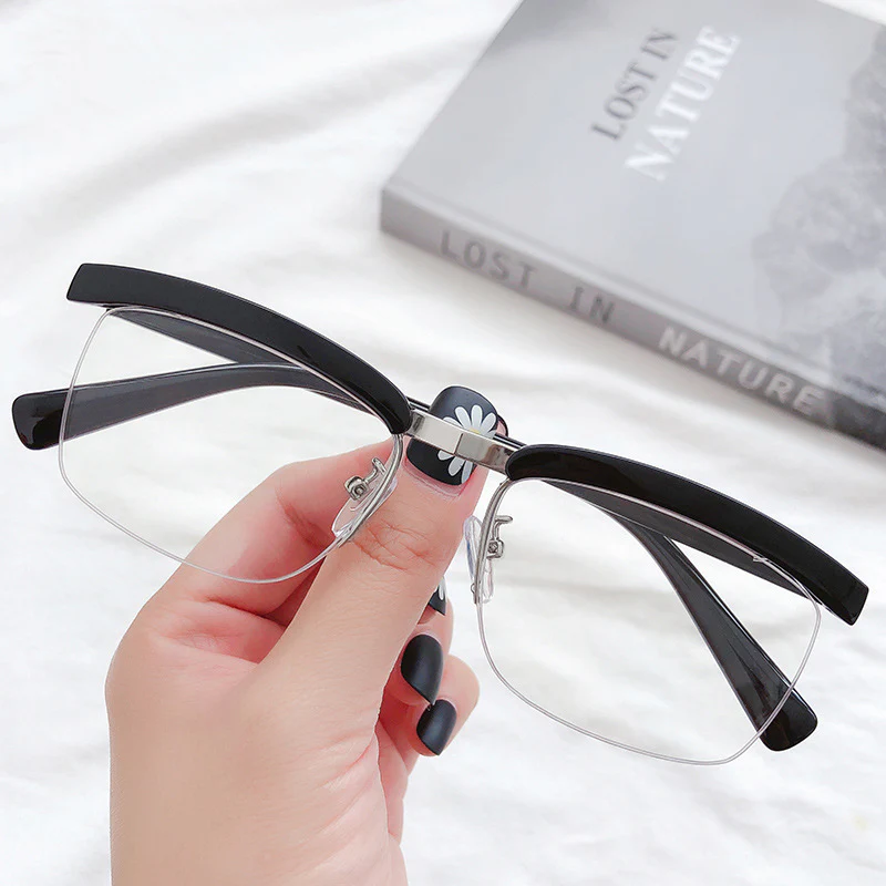 Vintage Browline Semi-Rimless Glasses VK2396 - Image 5