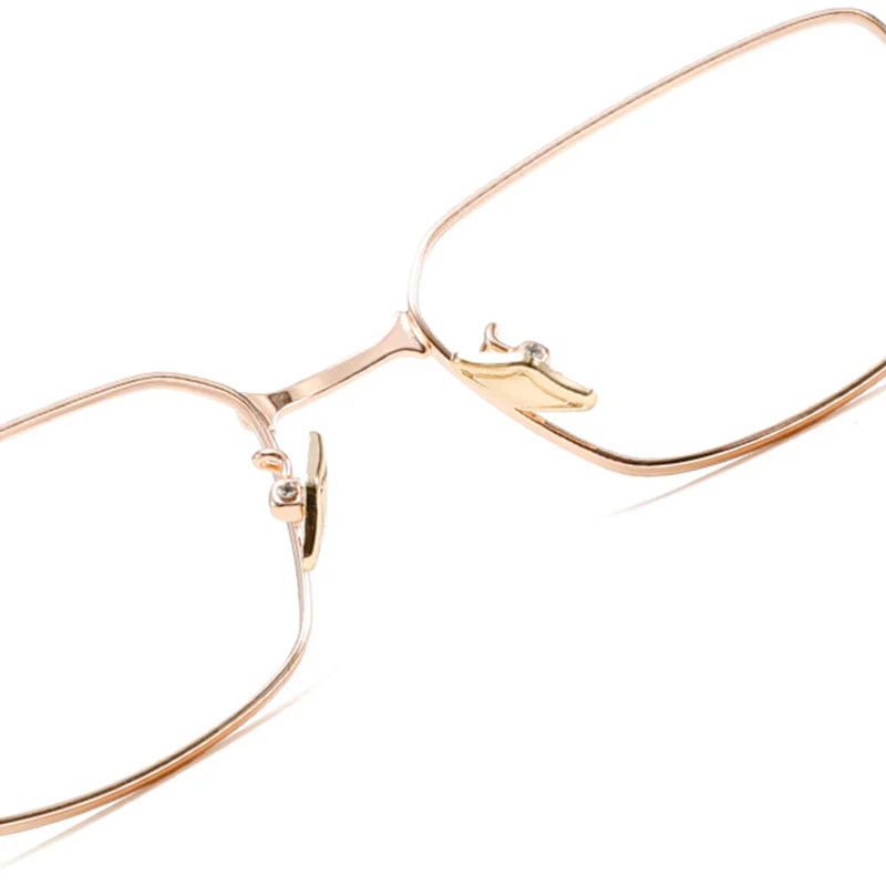 Chic Metal Rectangular Glasses Frames VK2398 - Image 4