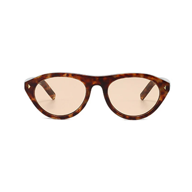Vintage Oval Sunglasses Frame with Metal Inlay Temples VK2400 - Image 8